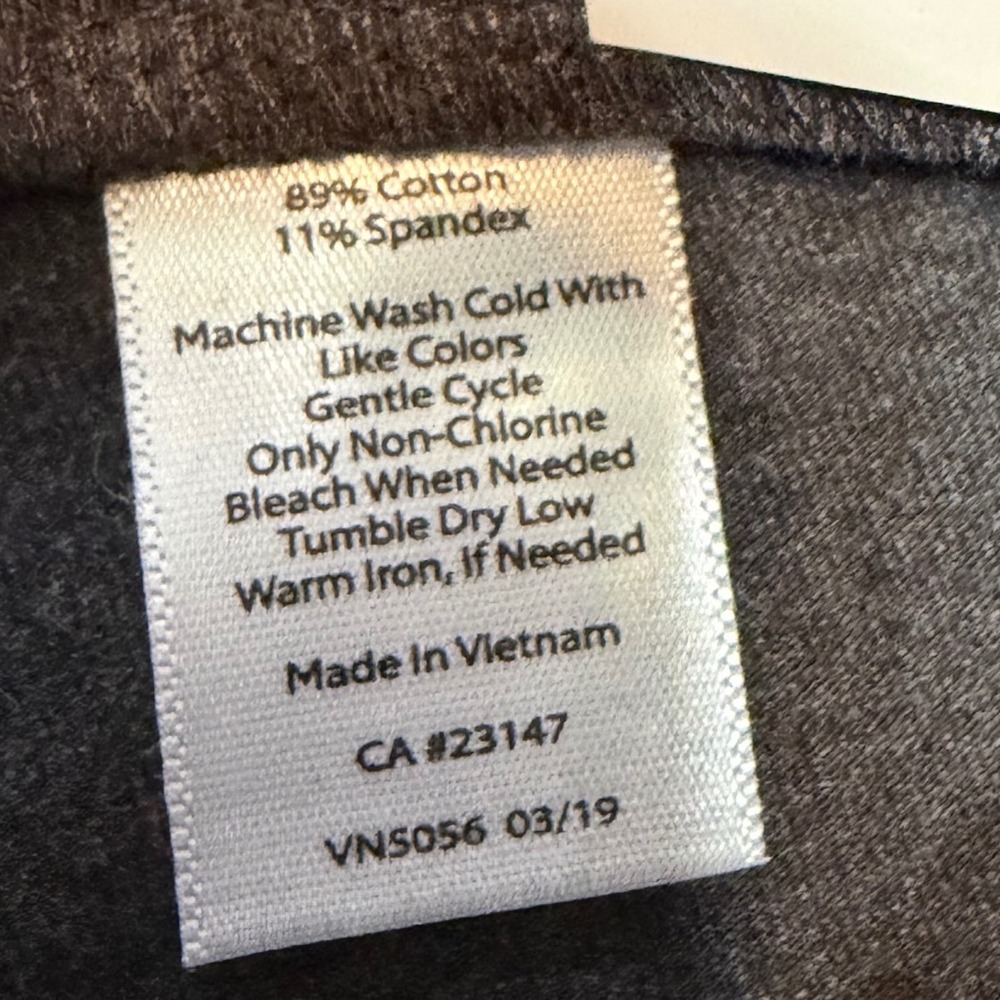T by Talbots Womens Petite Straight Leg Pants Gray Cotton Blend NWT Athleisure - Picture 4 of 7